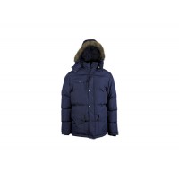 PARKA ACOLCHOADA C/ CAPUZ AMOVÍVEL K6100 AZUL ESC 